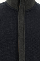 Koyu Lacivert Fermuarlı Pamuklu Sweatshirt