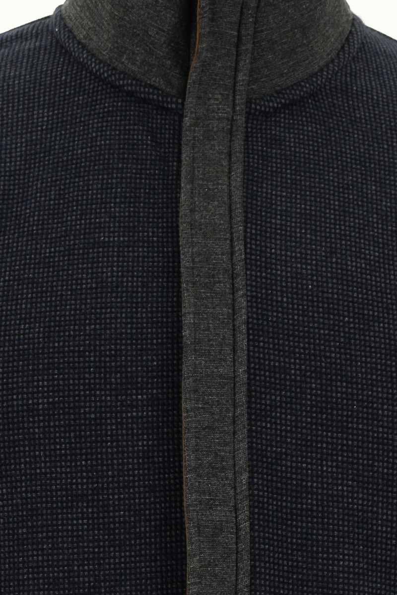 Koyu Lacivert Fermuarlı Pamuklu Sweatshirt