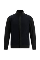 Siyah Lacivert Fermuarlı Sweatshirt