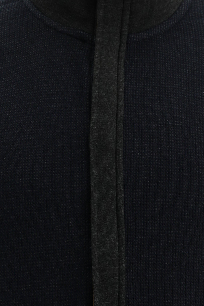 Siyah Lacivert Fermuarlı Sweatshirt