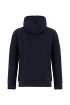 Koyu Lacivert Kapüşonlu Nakışlı Pamuklu Sweatshirt