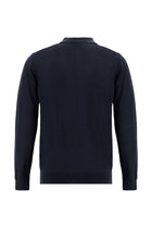 Koyu Lacivert Polo Yaka Regular Fit Yünlü Triko Kazak