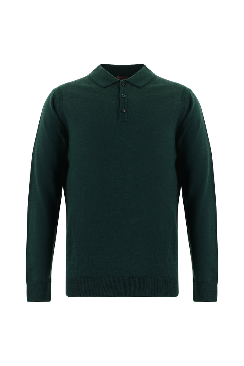 Nefti Polo Yaka Regular Fit Yünlü Triko Kazak-Abdullah Ki??l?