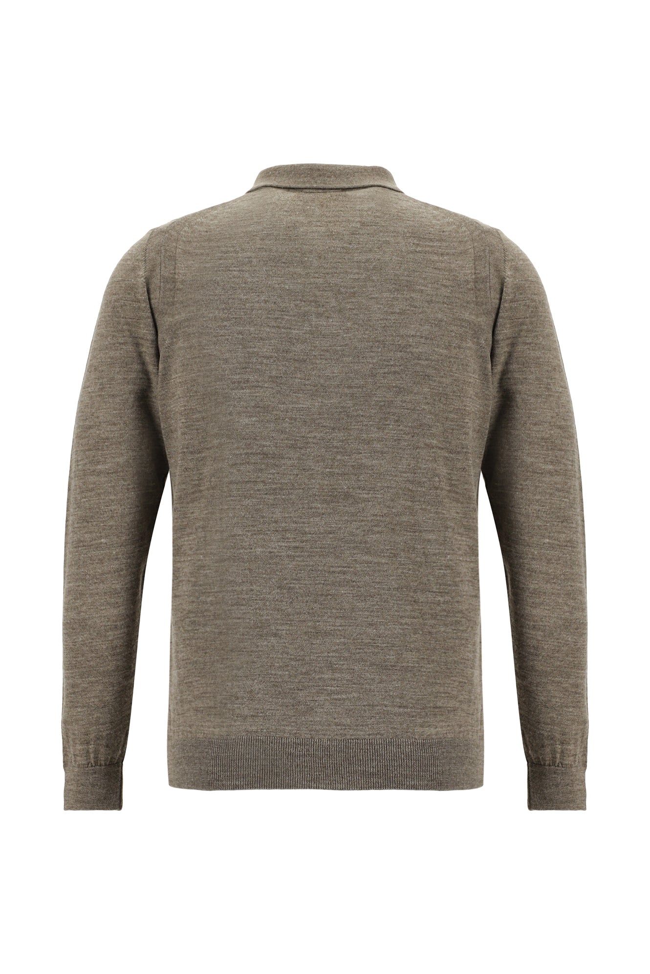 Orta Vizon Polo Yaka Regular Fit Yünlü Triko Kazak