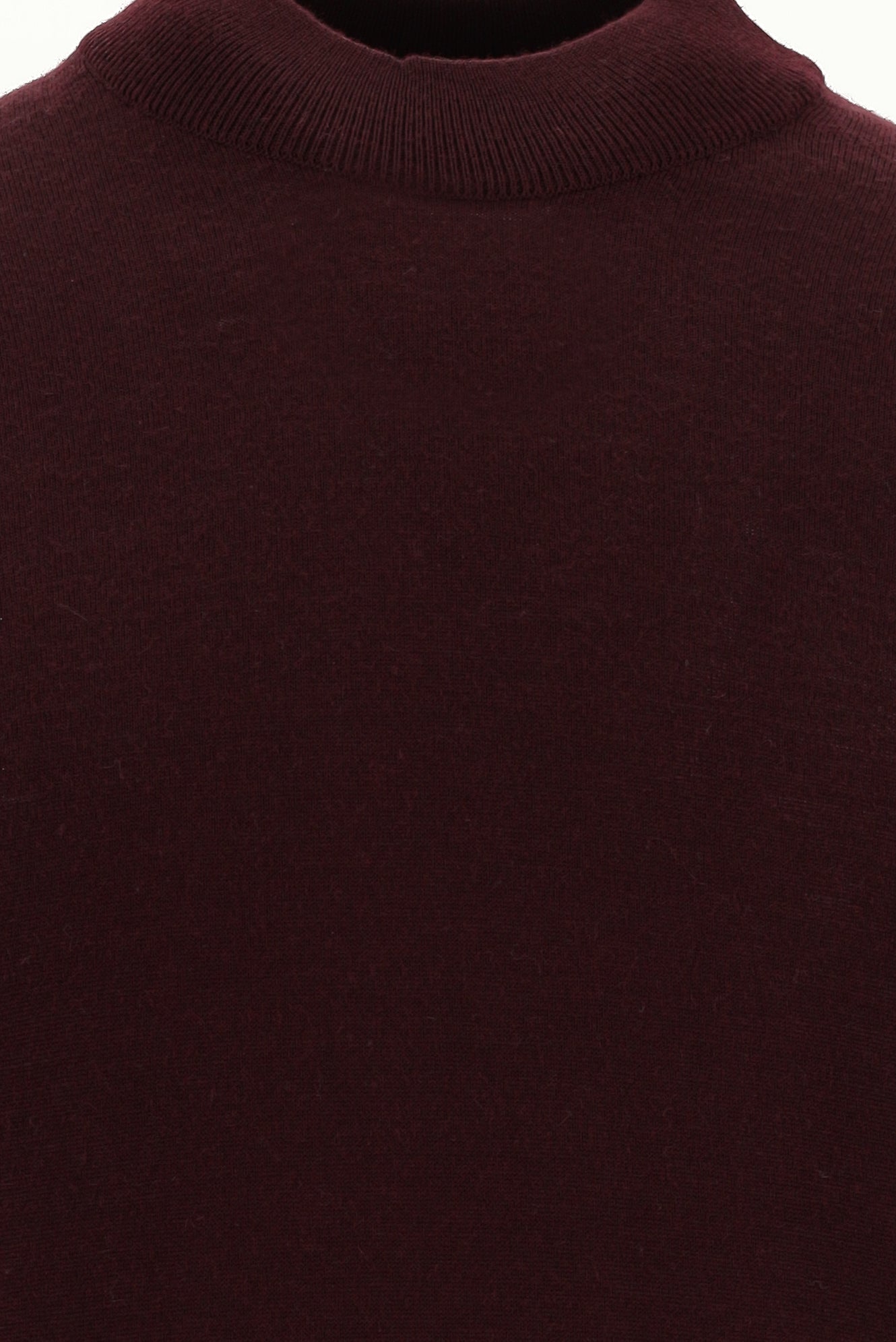 Koyu Bordo Yarım Balıkçı Yaka Regular Fit Yünlü Triko Kazak