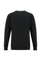 Orta Antrasit V Yaka Regular Fit Yünlü Triko Kazak