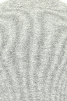 Açık Gri Yarım Balıkçı Yaka Slim Fit Dar Kesim Dikişsiz Yünlü Triko Kazak