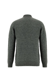 Koyu Füme Yarım Balıkçı Yaka Slim Fit Dar Kesim Dikişsiz Yünlü Triko Kazak