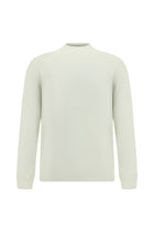 Ekru Yarım Balıkçı Yaka Slim Fit Dar Kesim Dikişsiz Yünlü Triko Kazak