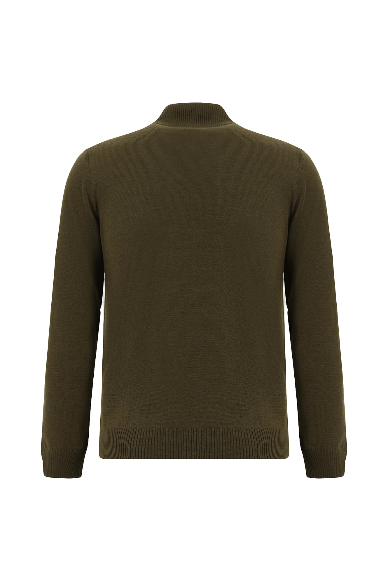 Koyu Vizon Yarım Balıkçı Yaka Slim Fit Dar Kesim Desenli Triko Kazak