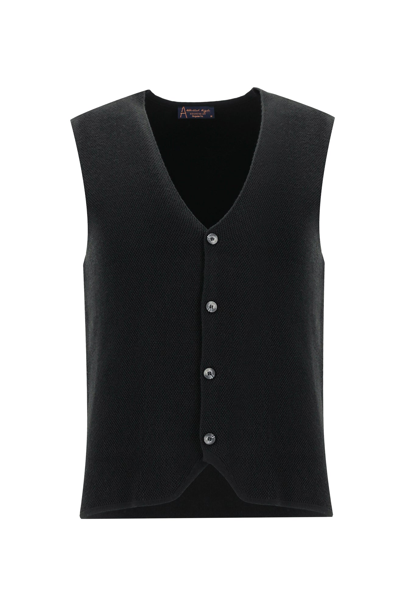 Siyah Pamuklu Triko Yelek