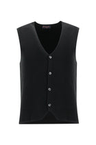 Siyah Pamuklu Triko Yelek