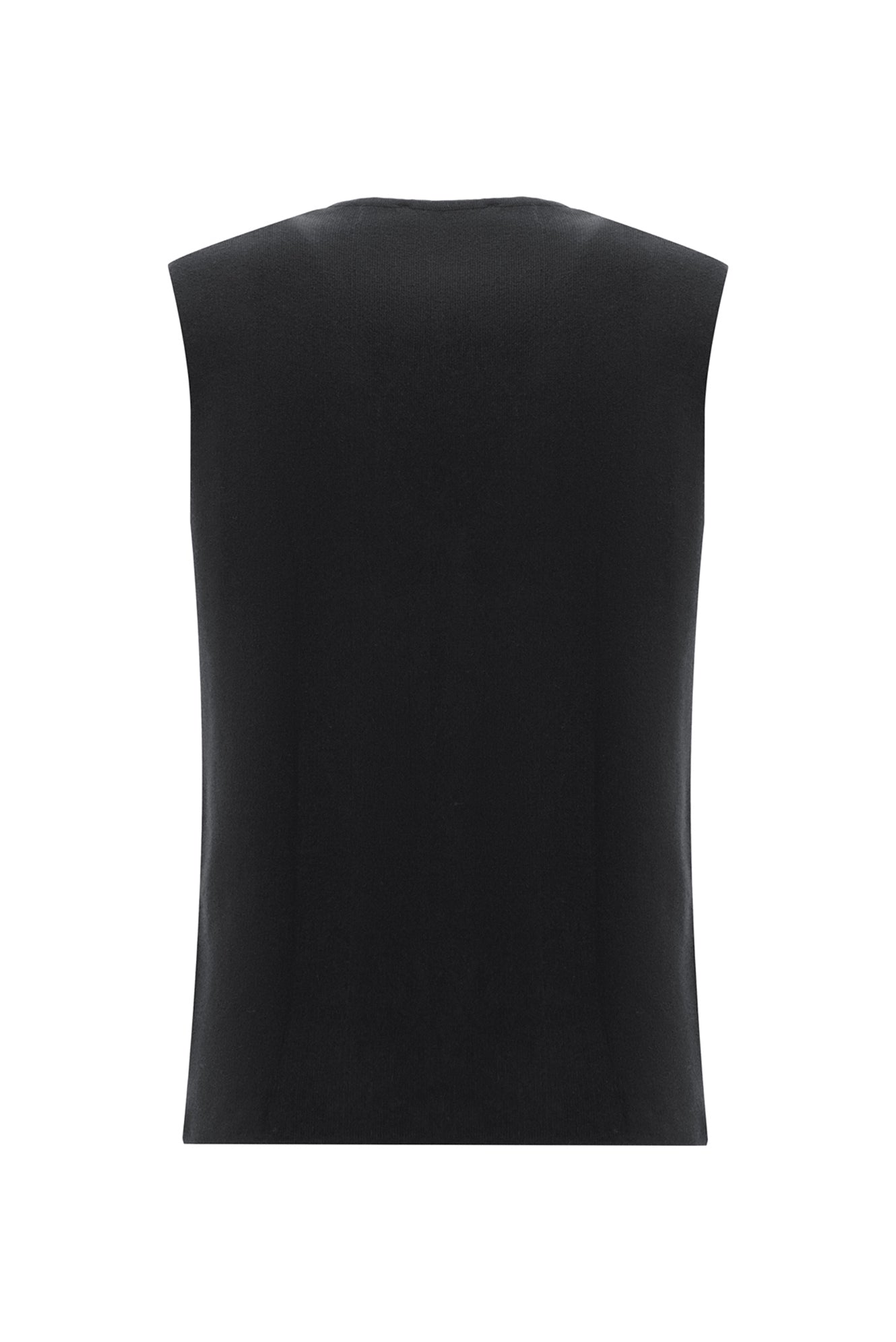 Siyah Pamuklu Triko Yelek