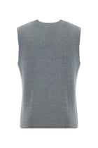 Orta Gri Melanj Pamuklu Triko Yelek