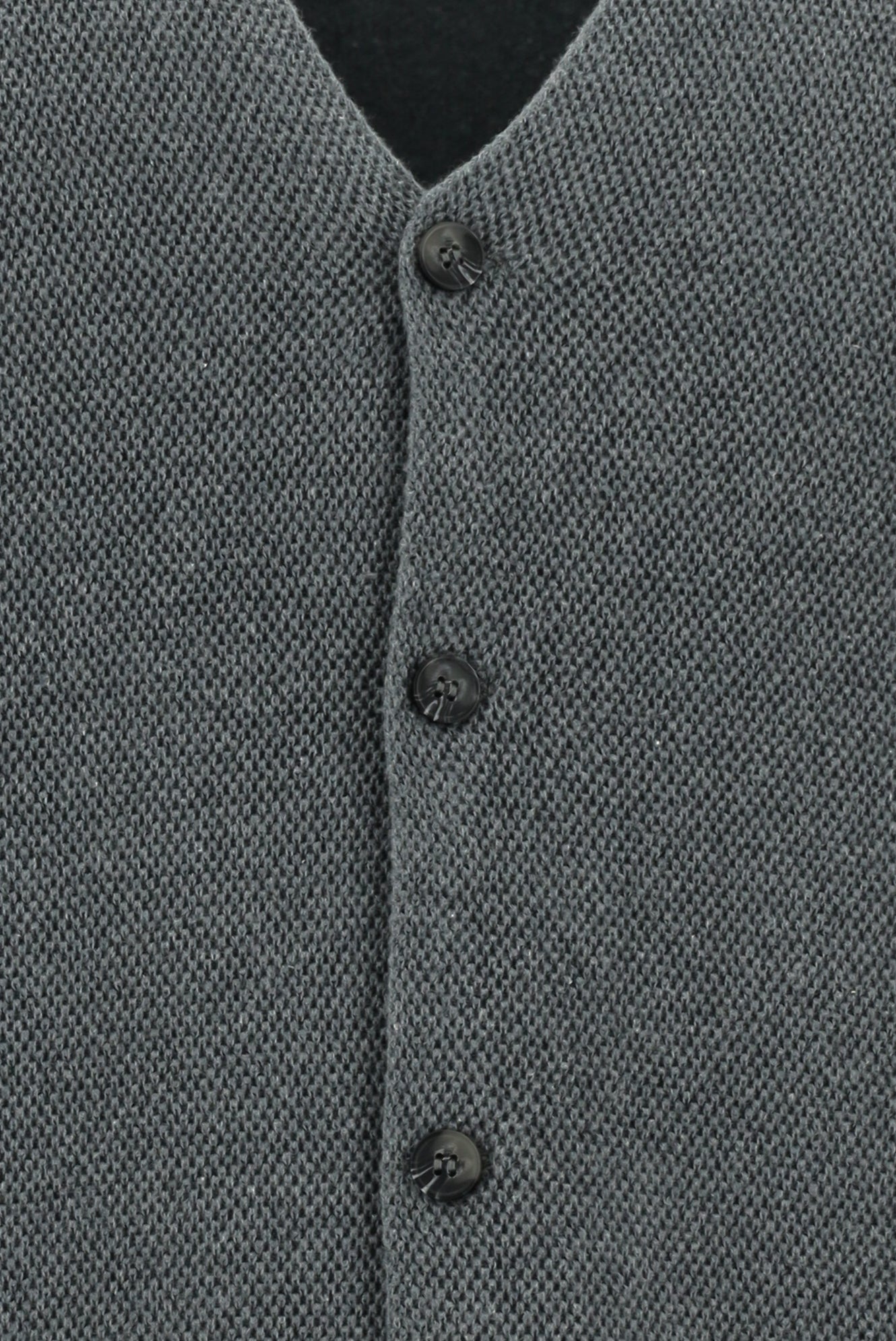 Orta Gri Melanj Pamuklu Triko Yelek