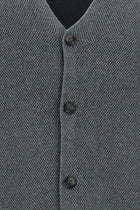 Orta Gri Melanj Pamuklu Triko Yelek