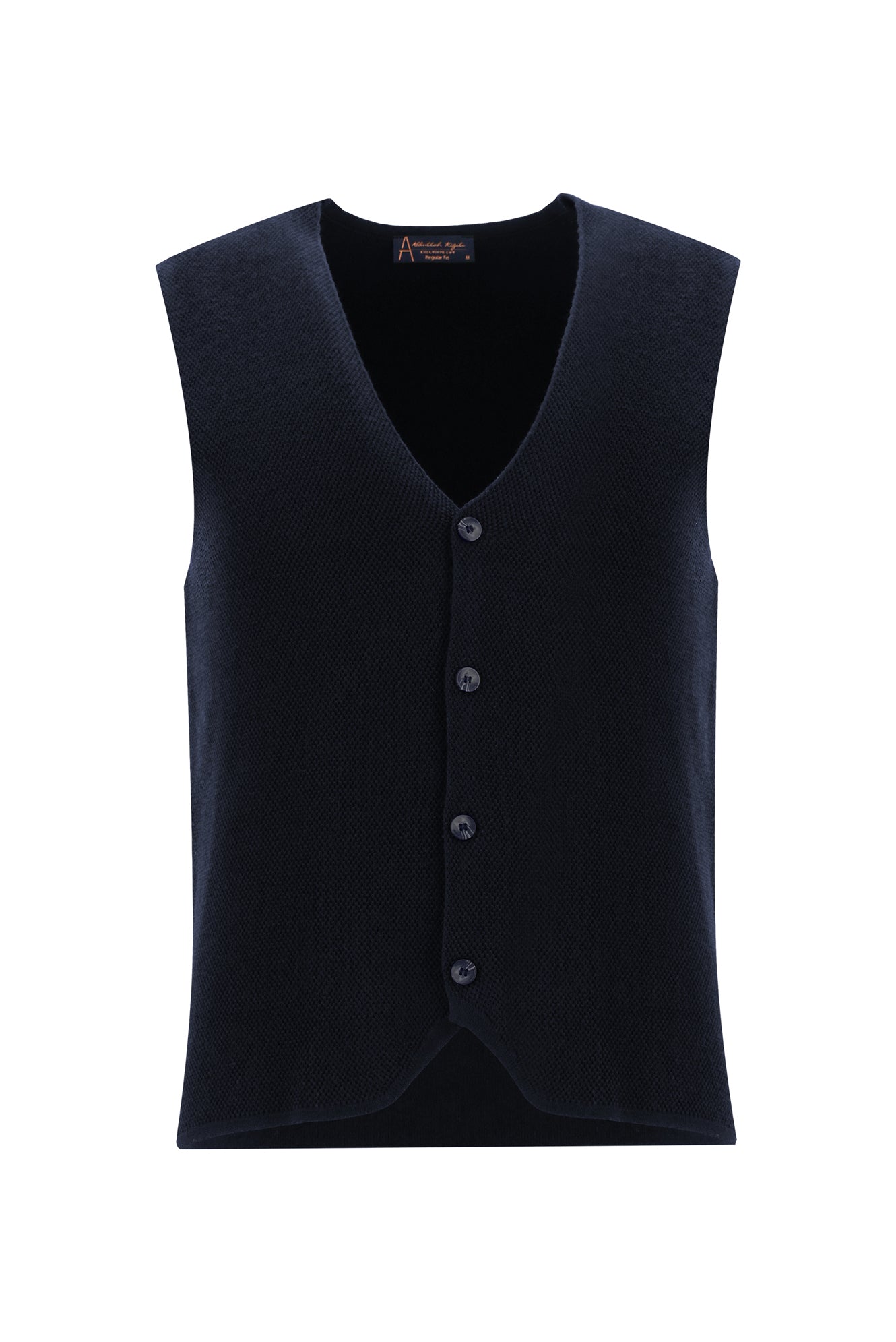 Koyu Lacivert Pamuklu Triko Yelek