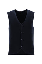 Koyu Lacivert Pamuklu Triko Yelek