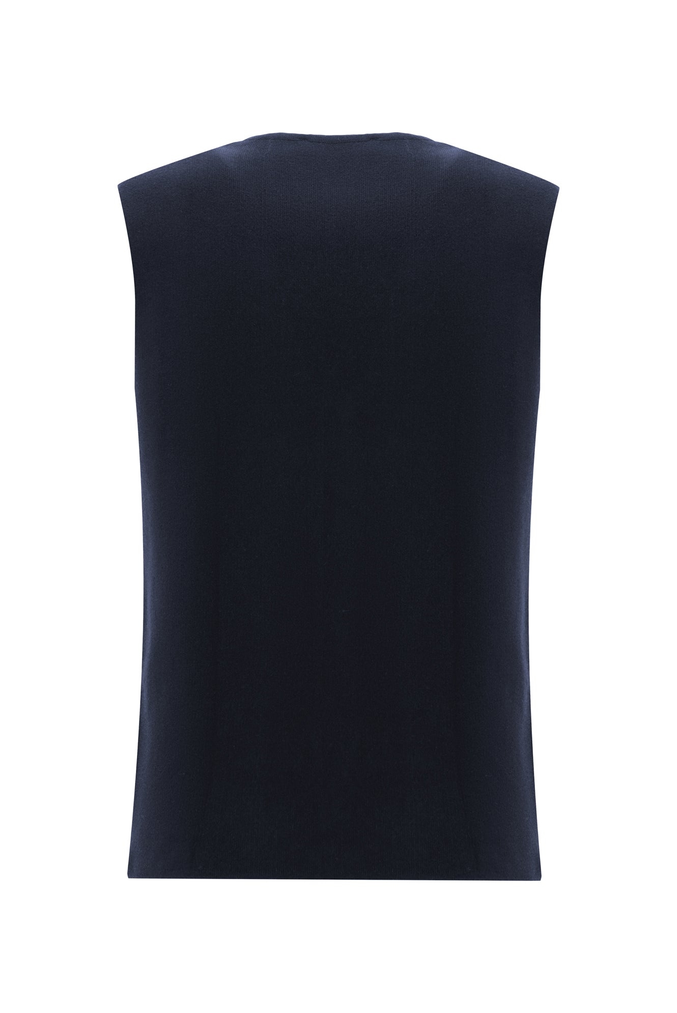 Koyu Lacivert Pamuklu Triko Yelek