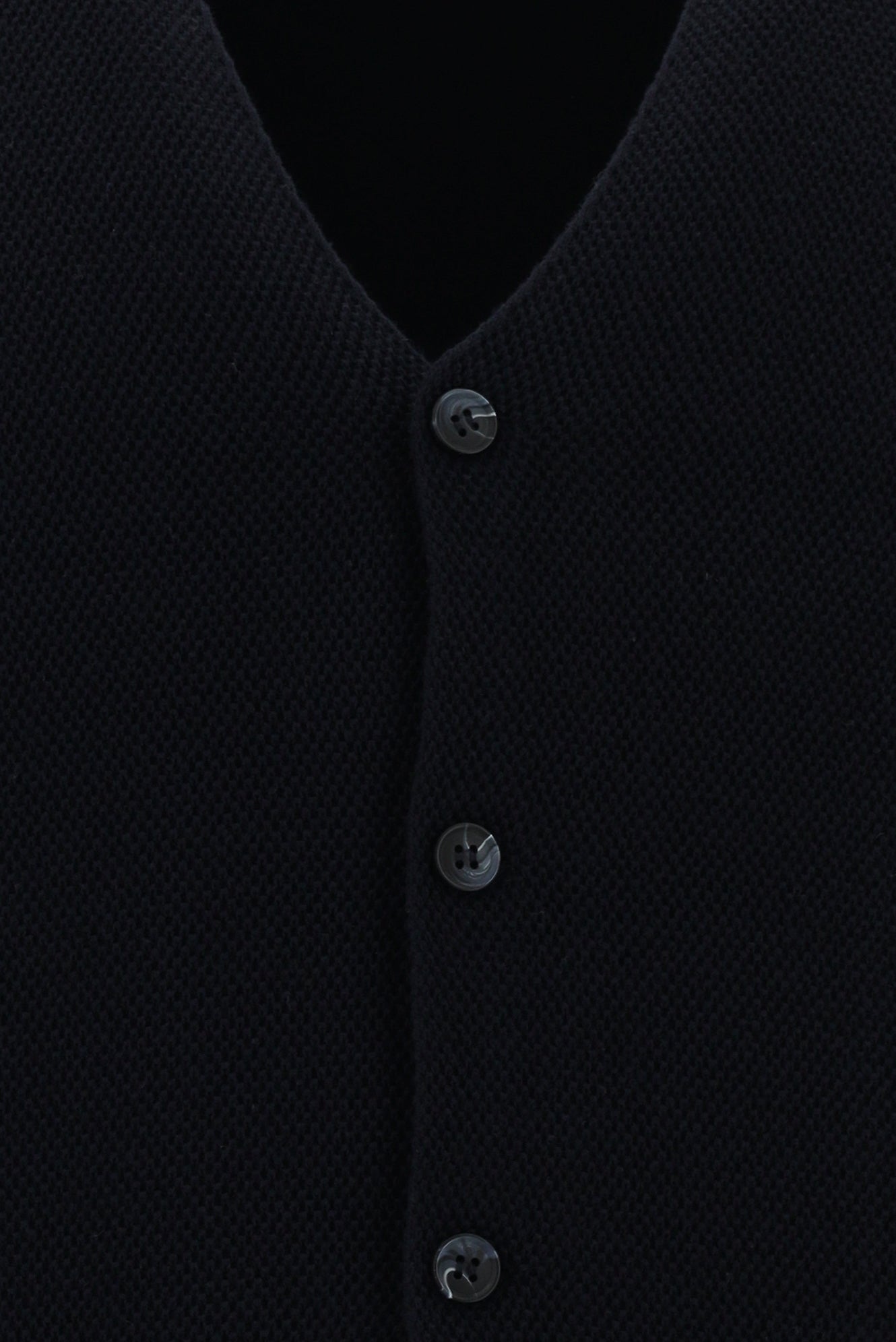 Koyu Lacivert Pamuklu Triko Yelek