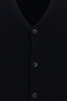 Koyu Lacivert Pamuklu Triko Yelek