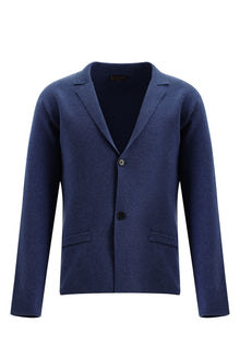 Koyu Lacivert Pamuk Triko Hırka