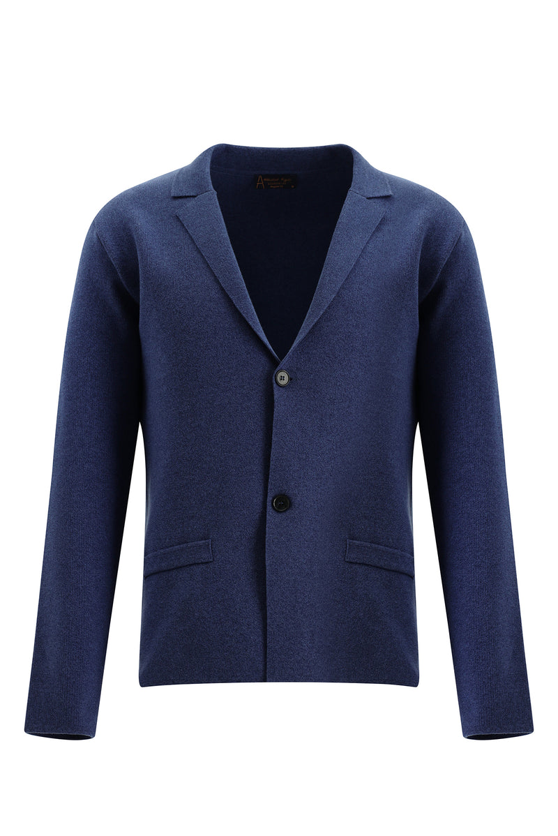 Koyu Lacivert Pamuk Triko Hırka