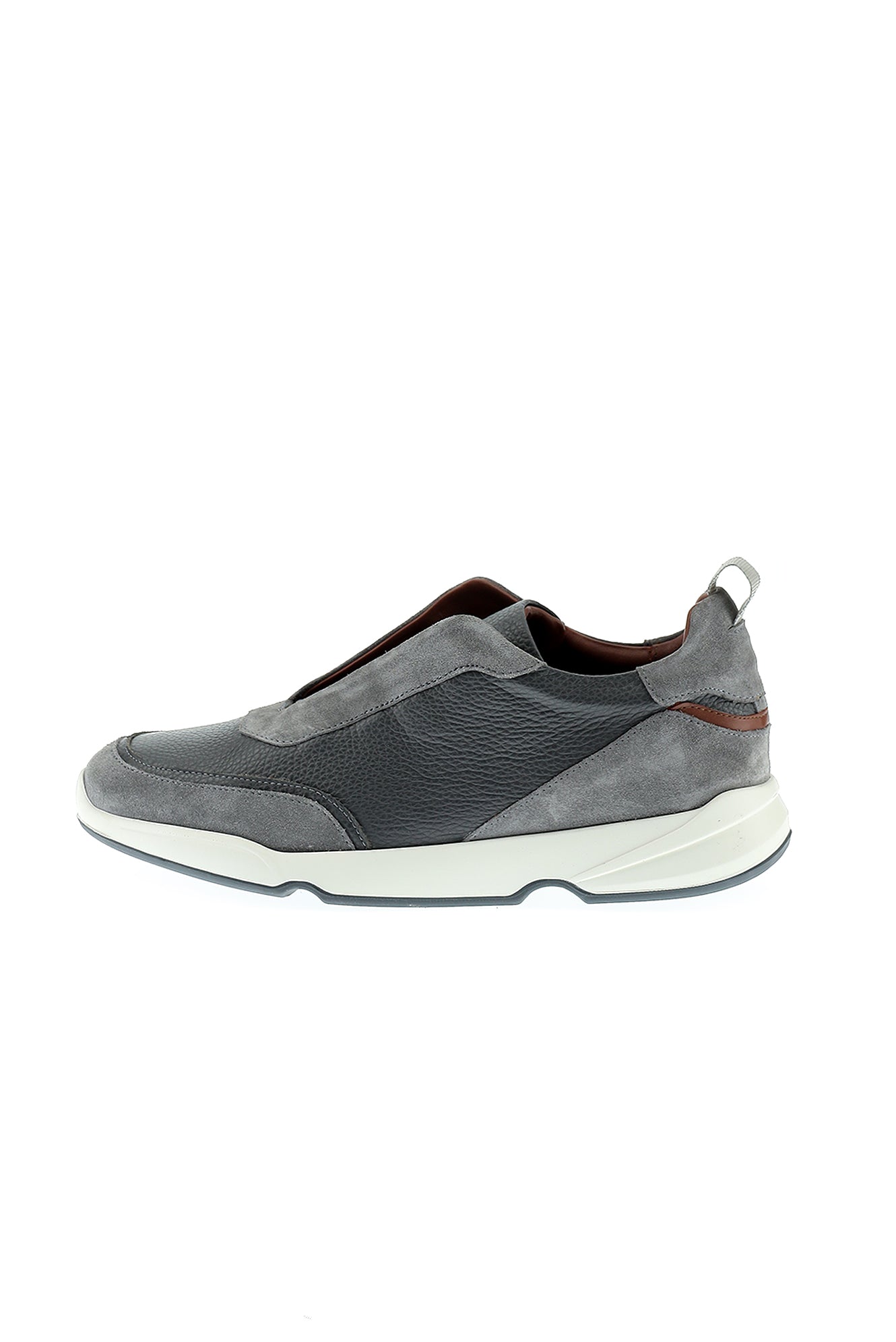 Orta Gri Sneaker Deri Ayakkab?-Abdullah Ki??l?
