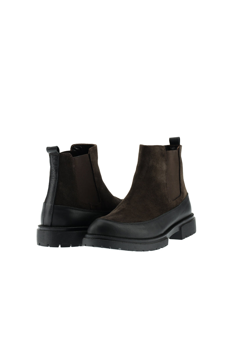 Koyu Kahve Süet Deri Bot