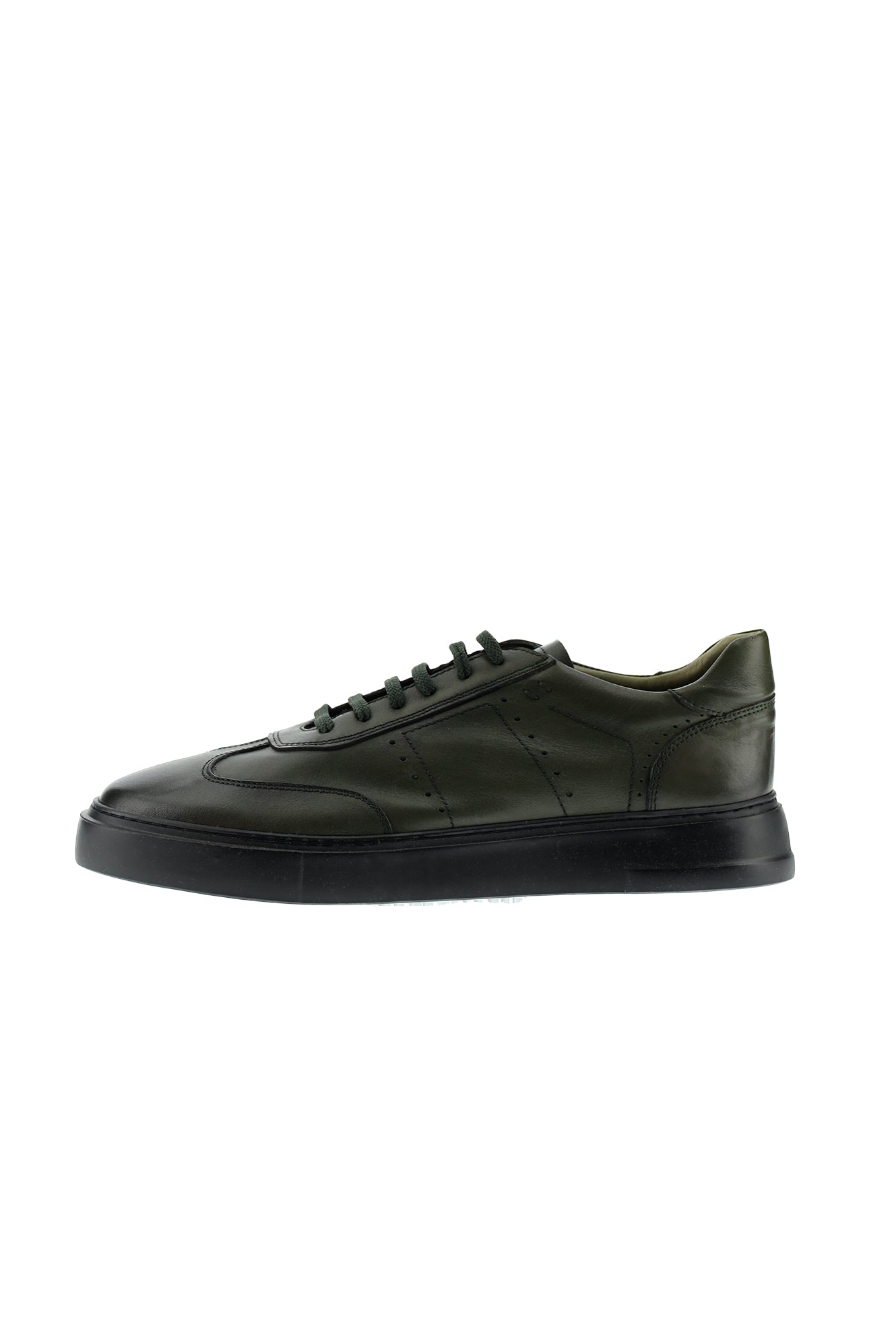 Koyu Ye?il Sneaker Deri Ayakkab?-Abdullah Ki??l?