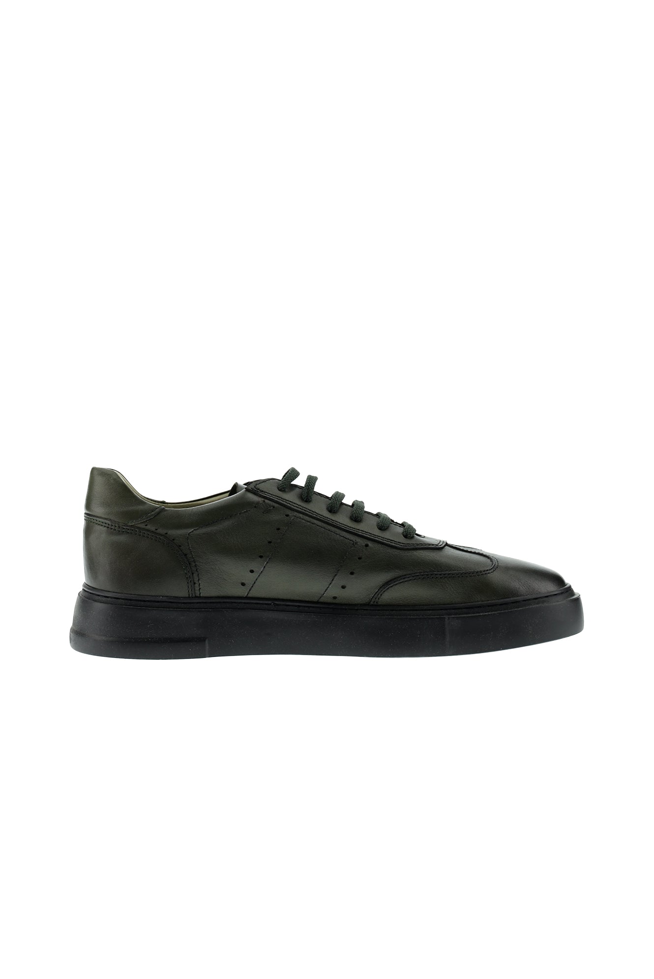 Koyu Ye?il Sneaker Deri Ayakkab?-Abdullah Ki??l?