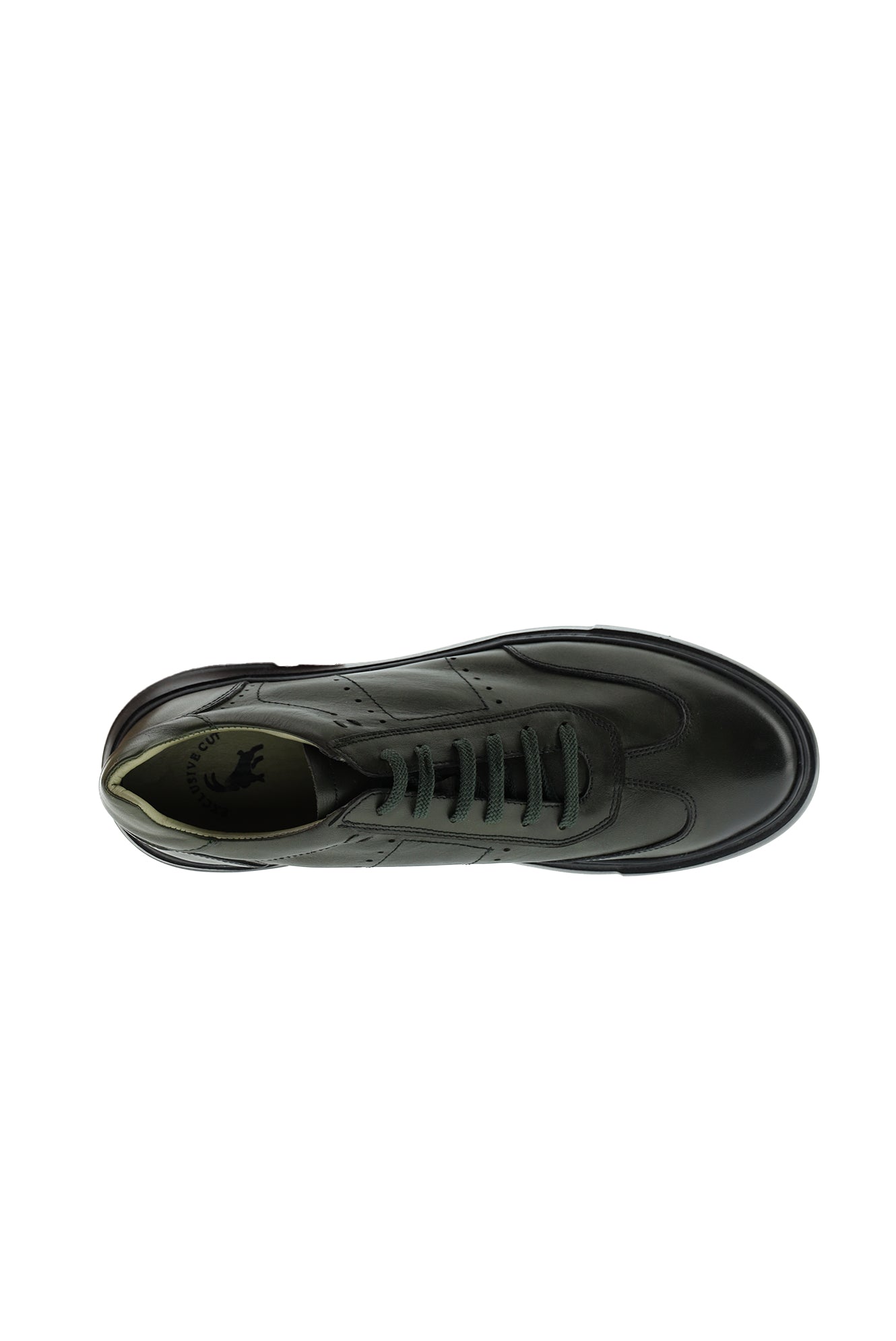 Koyu Ye?il Sneaker Deri Ayakkab?-Abdullah Ki??l?
