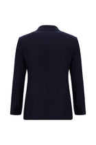 Koyu Lacivert Super Slim Fit Ekstra Dar Kesim Yünlü Desenli Spor Ceket
