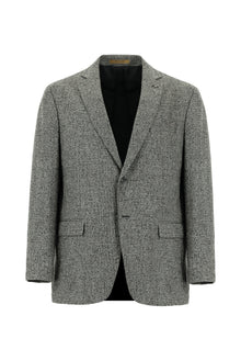 Orta Gri Relaxed Fit Rahat Kesim İtalyan Yünlü Ceket