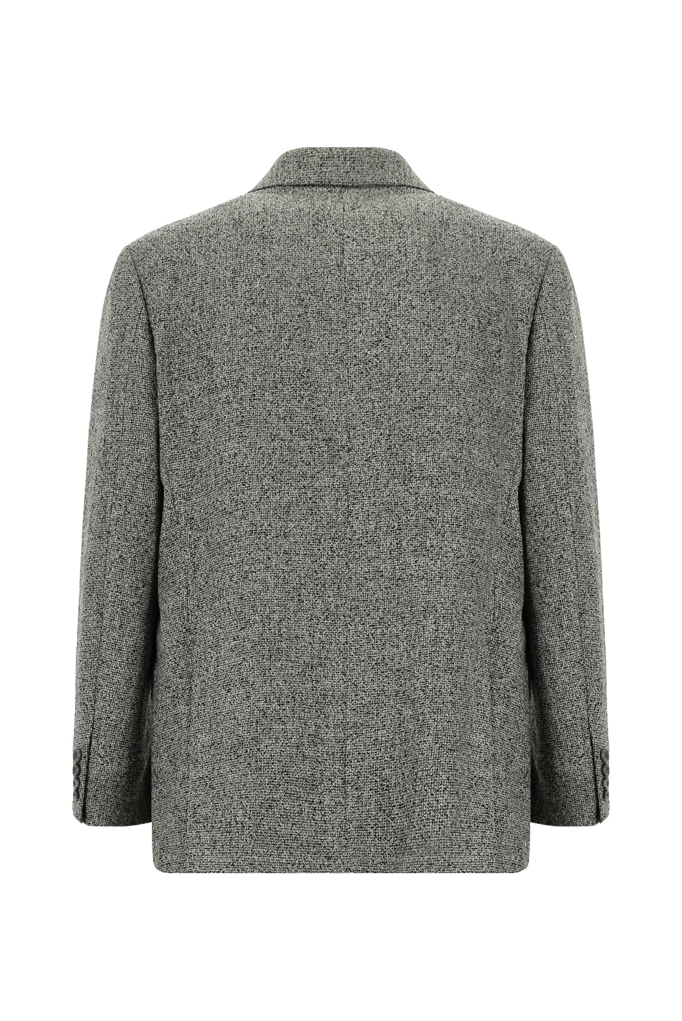 Orta Gri Relaxed Fit Rahat Kesim İtalyan Yünlü Ceket