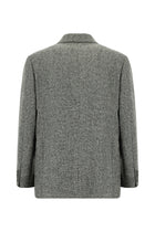 Orta Gri Relaxed Fit Rahat Kesim İtalyan Yünlü Ceket