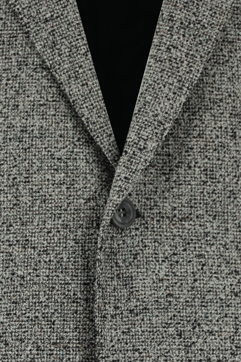 Orta Gri Relaxed Fit Rahat Kesim İtalyan Yünlü Ceket