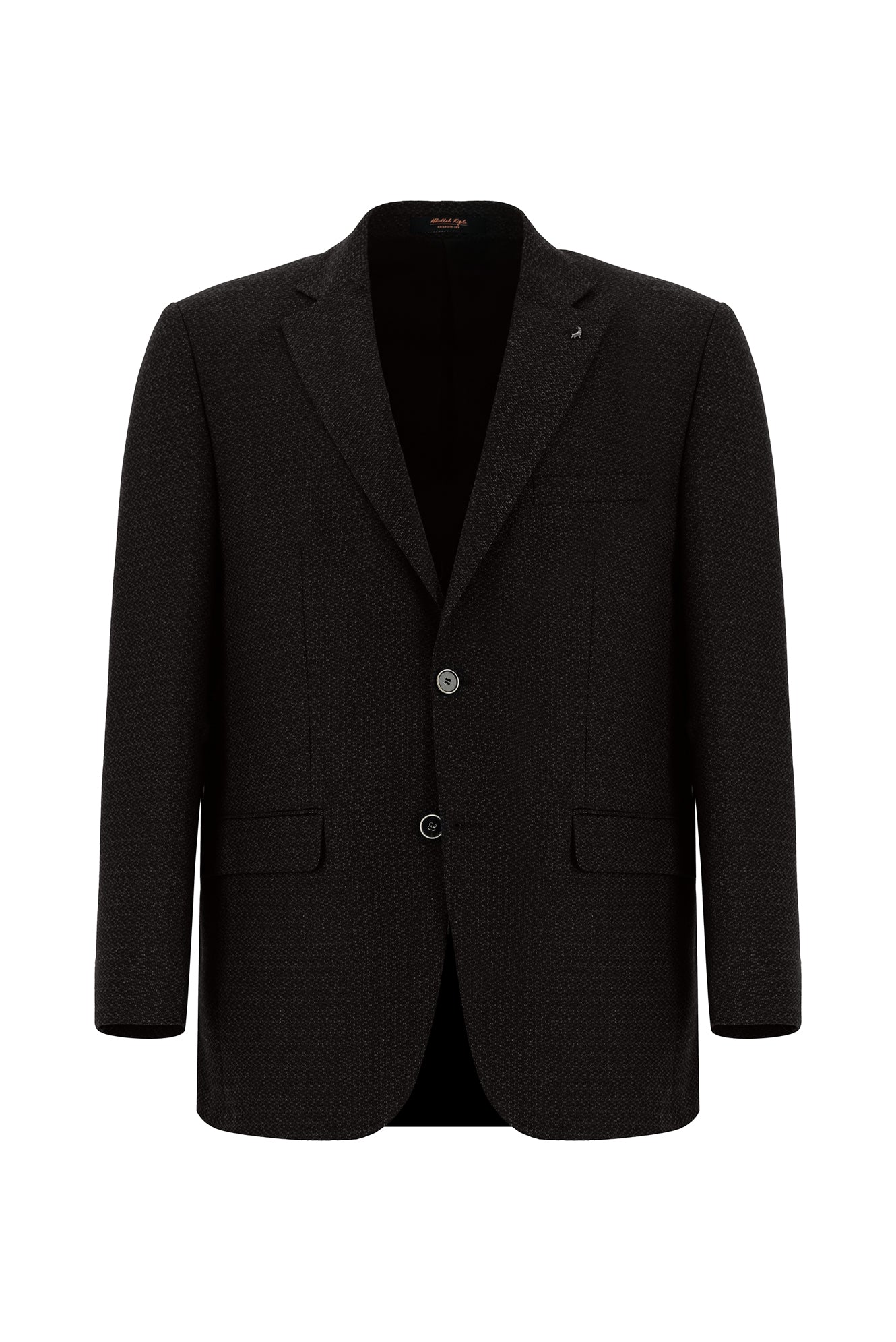 Koyu Bordo Relaxed Fit Rahat Kesim Klasik Desenli Yünlü Ceket