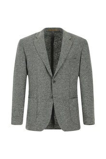 Orta Füme 7 Drop Slim Fit Dar Kesim Spor Yünlü ?talyan Ceket-Abdullah Ki??l?