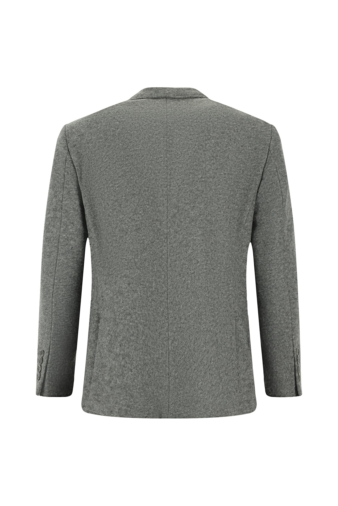 Orta Füme Super Slim Fit Ekstra Dar Kesim Spor Yünlü İtalyan Ceket