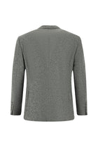 Orta Füme Super Slim Fit Ekstra Dar Kesim Spor Yünlü İtalyan Ceket