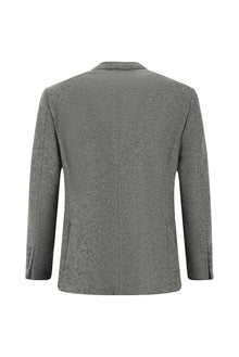 Orta Füme Super Slim Fit Ekstra Dar Kesim Spor Yünlü İtalyan Ceket