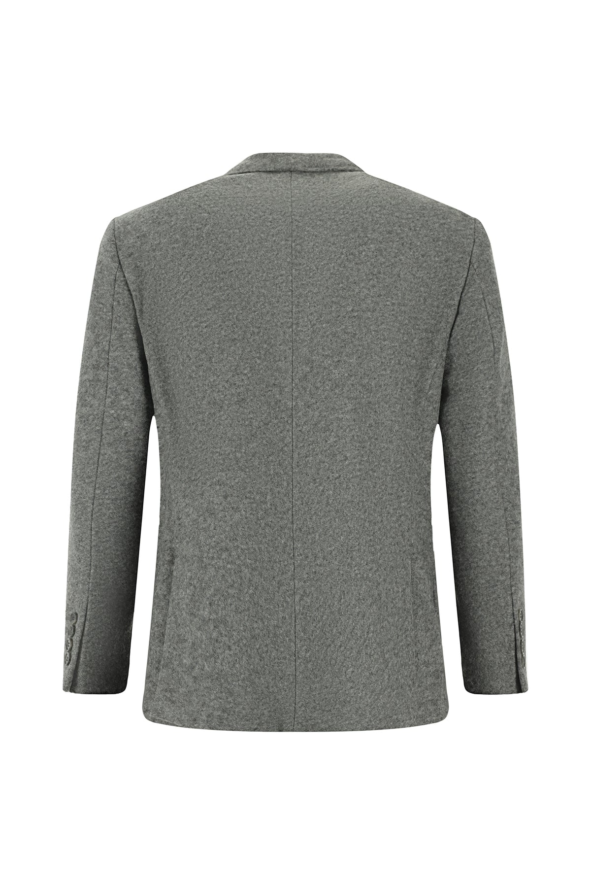Orta Füme 4 Drop Relaxed Fit Rahat Kesim Spor Yünlü İtalyan Ceket