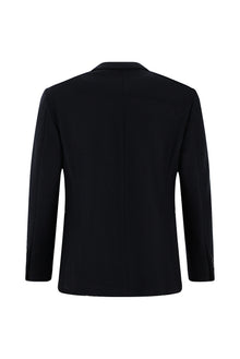 Koyu Lacivert Relaxed Fit Rahat Kesim Spor Yünlü İtalyan Ceket