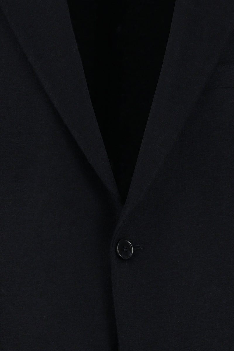 Koyu Lacivert Super Slim Fit Ekstra Dar Kesim Spor Yünlü İtalyan Ceket