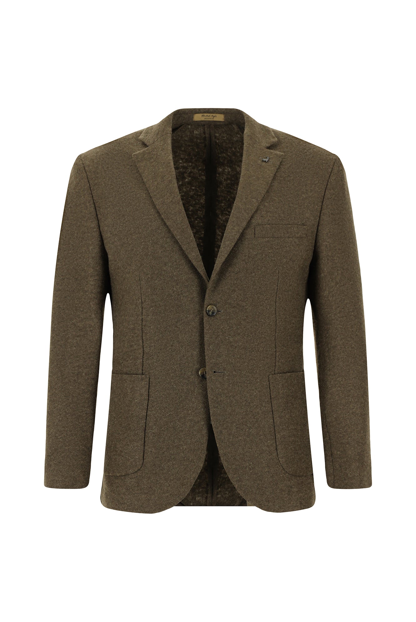 Orta Kahve 7 Drop Super Slim Fit Eksra Dar Kesim Spor Yünlü ?talyan Ceket-Abdullah Ki??l?
