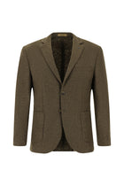Orta Kahve 7 Drop Super Slim Fit Eksra Dar Kesim Spor Yünlü ?talyan Ceket-Abdullah Ki??l?
