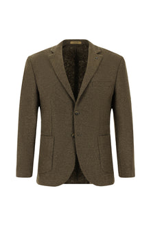 Orta Kahve 7 Drop Super Slim Fit Eksra Dar Kesim Spor Yünlü ?talyan Ceket-Abdullah Ki??l?