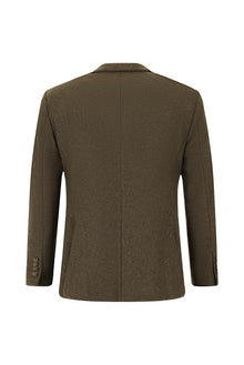 Orta Kahve 7 Drop Super Slim Fit Eksra Dar Kesim Spor Yünlü ?talyan Ceket-Abdullah Ki??l?