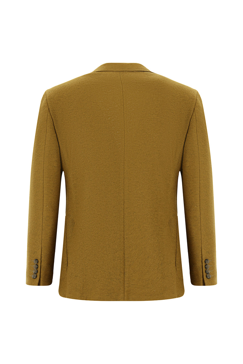 Taba Slim Fit Dar Kesim Spor Yünlü İtalyan Ceket